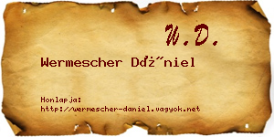 Wermescher Dániel névjegykártya